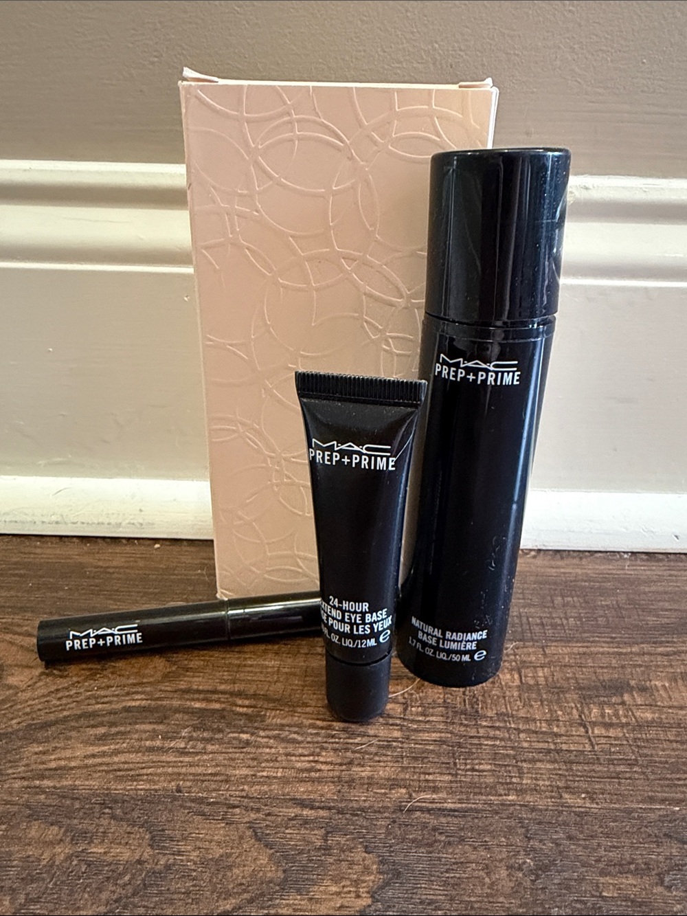 MAC Cosmetics Prep + Prime Trio in Black with Blush Box